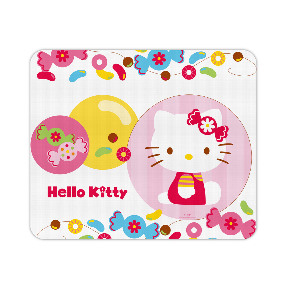 （画像用） Hello Kitty ハローキティ マウスパッド ステッチ加工 ラバー素材 防水 滑り止め 超薄型 ゲーミング/オフィス対応