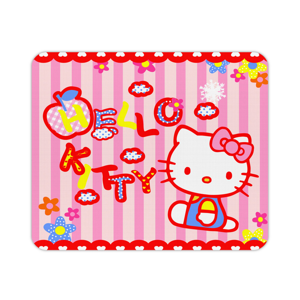 （画像用） Hello Kitty ハローキティ マウスパッド ステッチ加工 ラバー素材 防水 滑り止め 超薄型 ゲーミング/オフィス対応