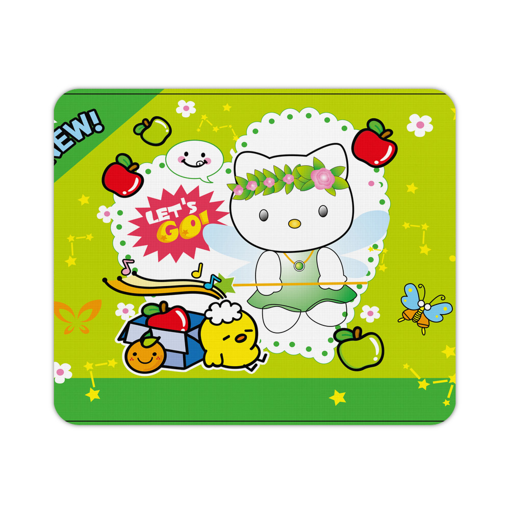 （画像用） Hello Kitty ハローキティ マウスパッド ステッチ加工 ラバー素材 防水 滑り止め 超薄型 ゲーミング/オフィス対応