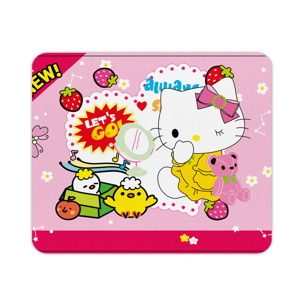 （画像用） Hello Kitty ハローキティ マウスパッド ステッチ加工 ラバー素材 防水 滑り止め 超薄型 ゲーミング/オフィス対応
