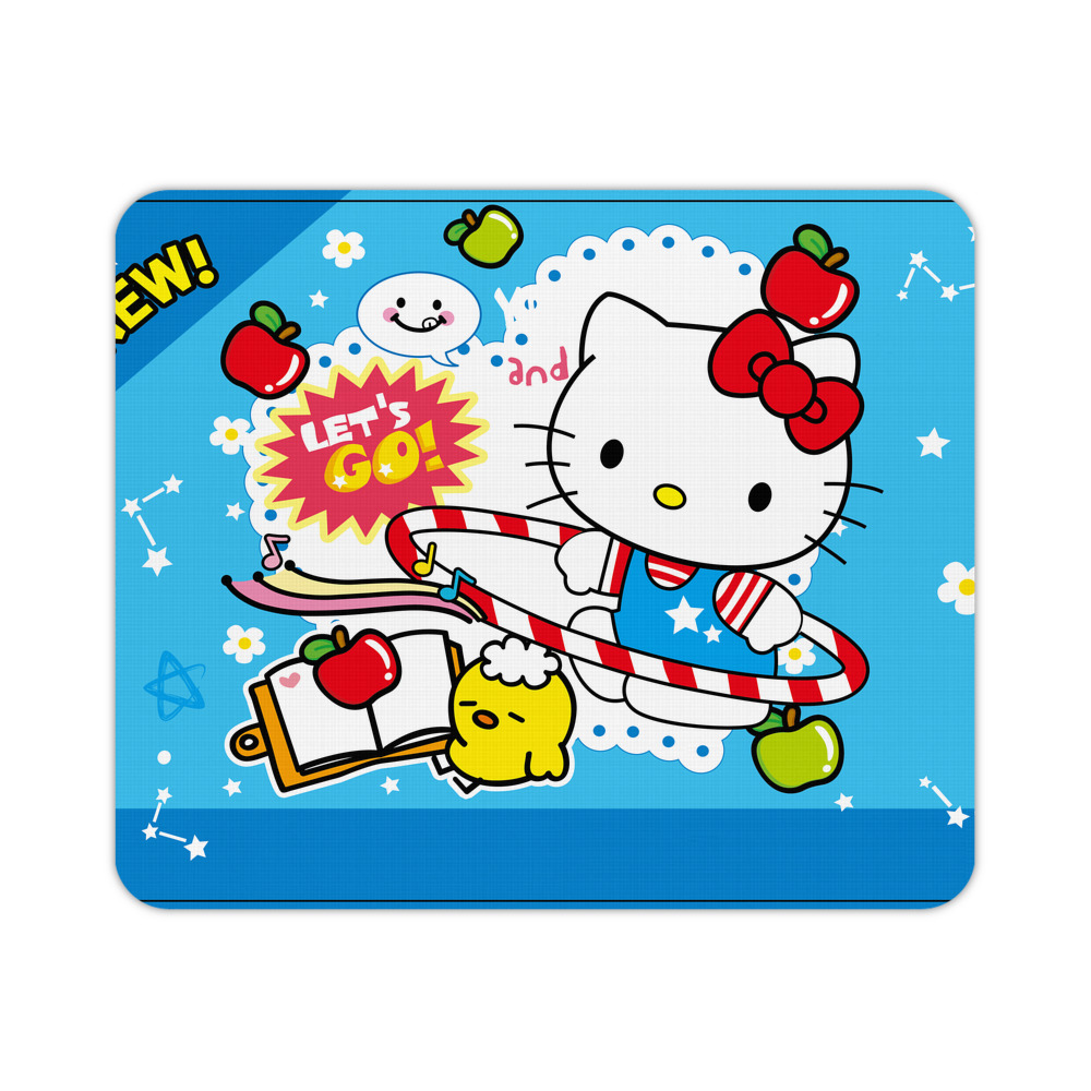 （画像用） Hello Kitty ハローキティ マウスパッド ステッチ加工 ラバー素材 防水 滑り止め 超薄型 ゲーミング/オフィス対応