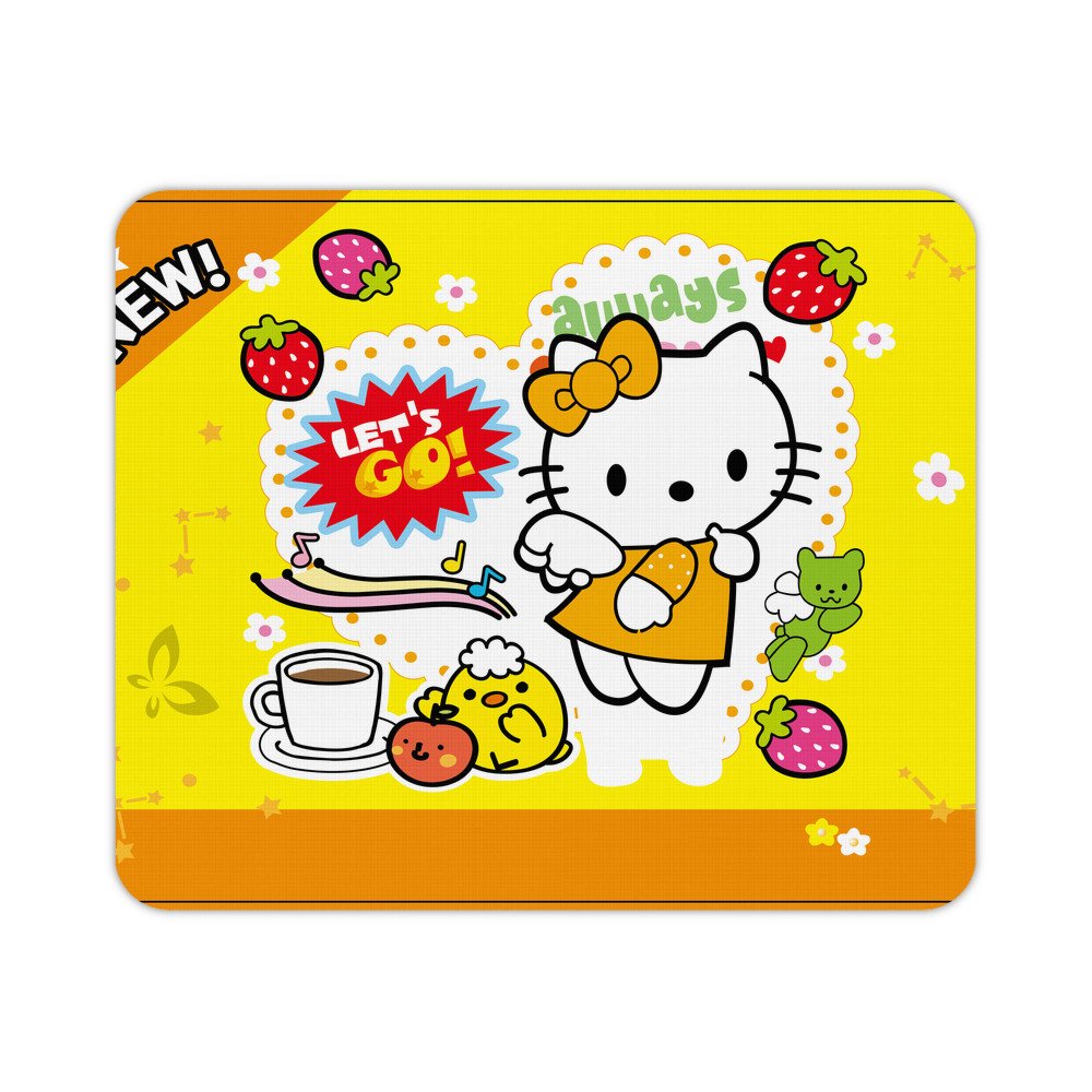 （画像用） Hello Kitty ハローキティ マウスパッド ステッチ加工 ラバー素材 防水 滑り止め 超薄型 ゲーミング/オフィス対応