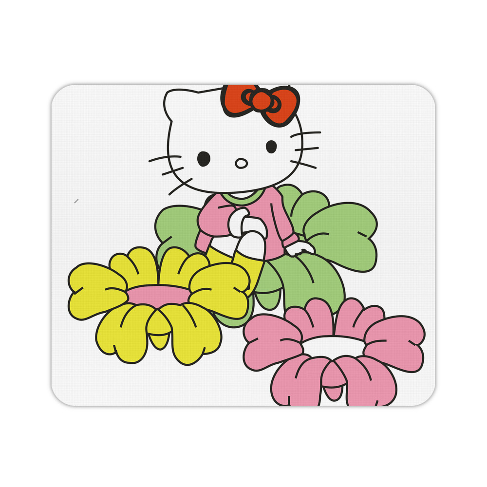 （画像用） Hello Kitty ハローキティ マウスパッド ステッチ加工 ラバー素材 防水 滑り止め 超薄型 ゲーミング/オフィス対応