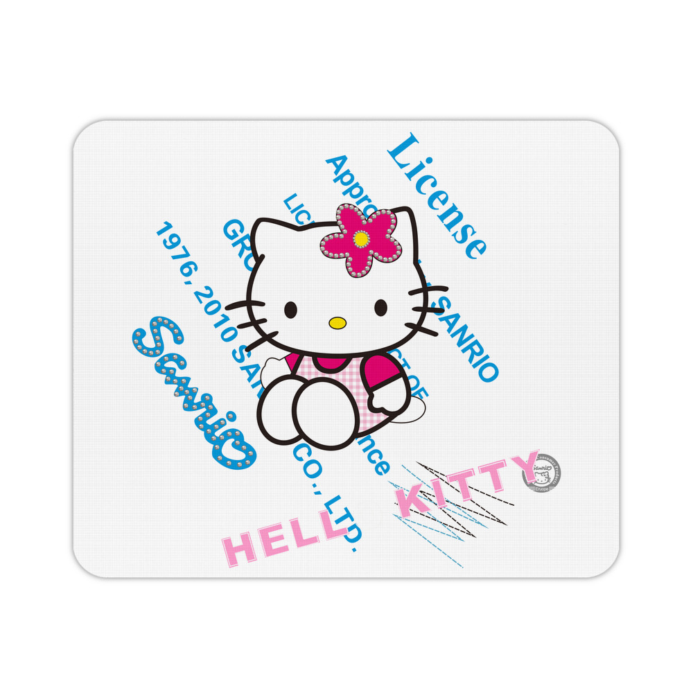 （画像用） Hello Kitty ハローキティ マウスパッド ステッチ加工 ラバー素材 防水 滑り止め 超薄型 ゲーミング/オフィス対応
