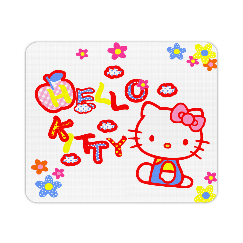 （画像用） Hello Kitty ハローキティ マウスパッド ステッチ加工 ラバー素材 防水 滑り止め 超薄型 ゲーミング/オフィス対応