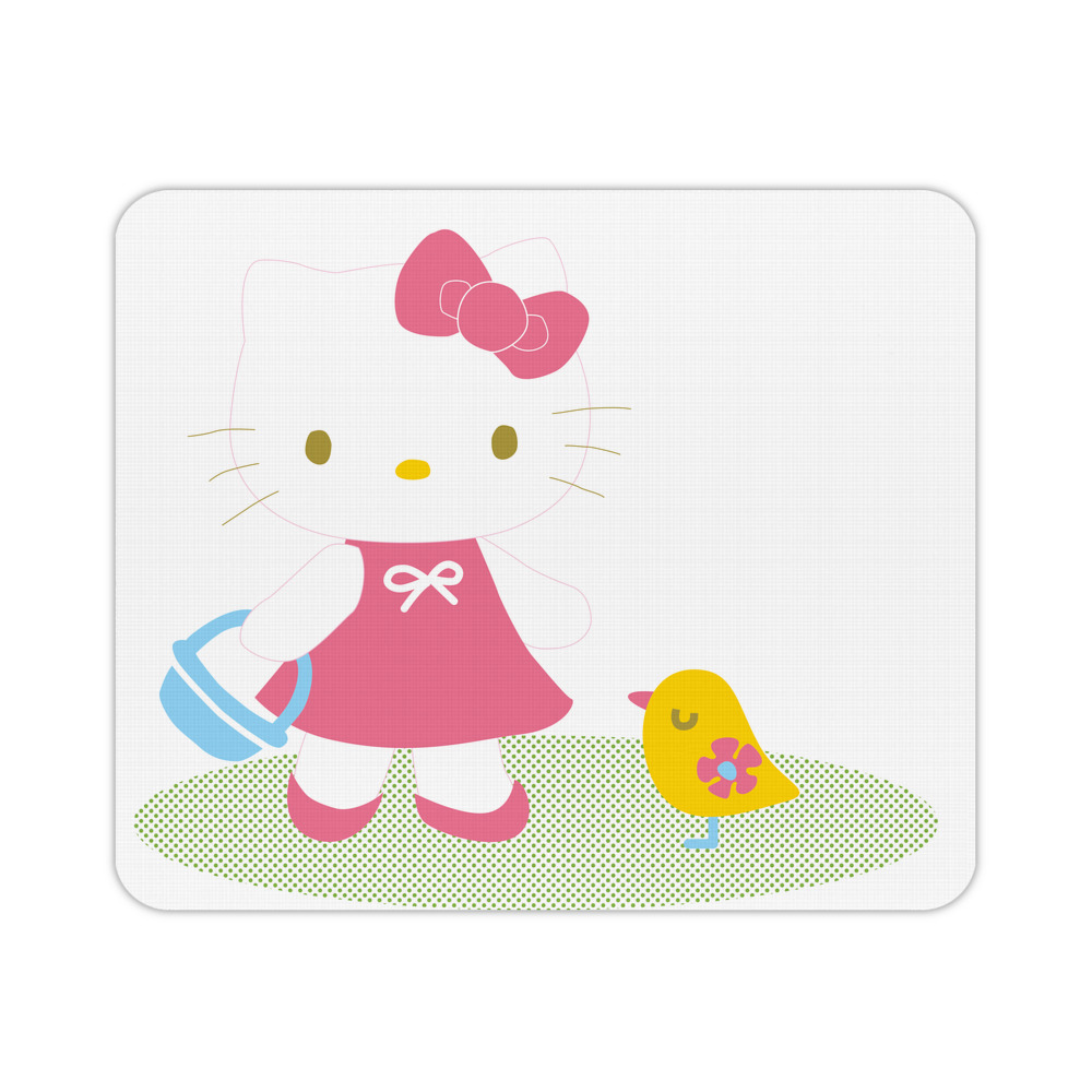 （画像用） Hello Kitty ハローキティ マウスパッド ステッチ加工 ラバー素材 防水 滑り止め 超薄型 ゲーミング/オフィス対応