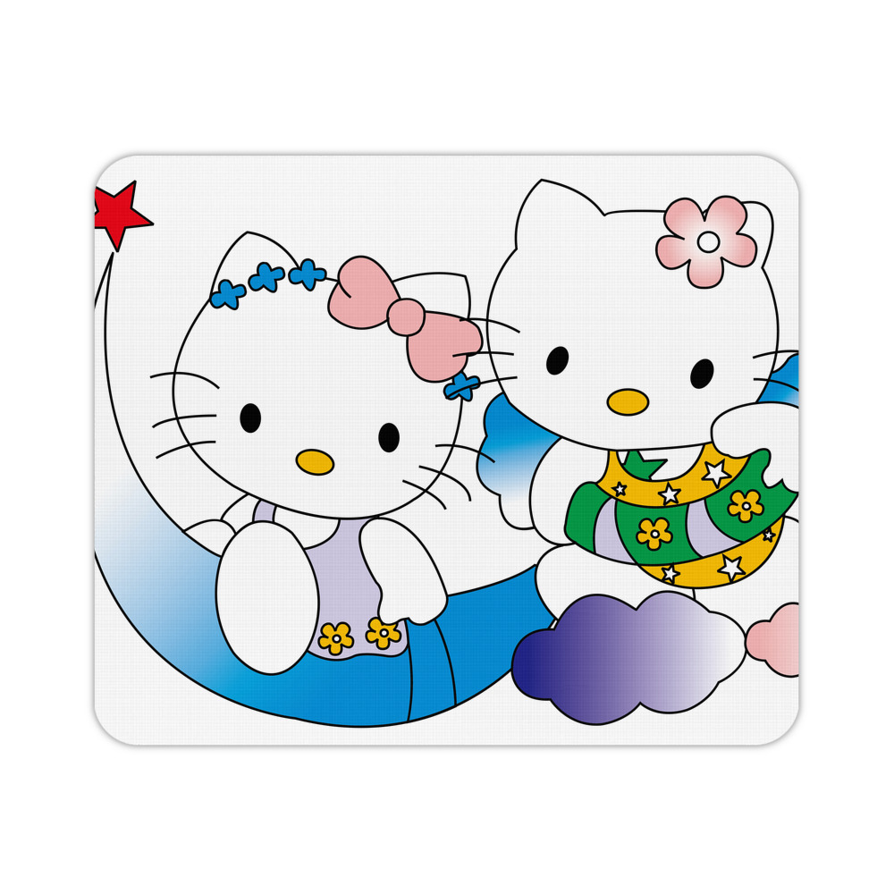 （画像用） Hello Kitty ハローキティ マウスパッド ステッチ加工 ラバー素材 防水 滑り止め 超薄型 ゲーミング/オフィス対応