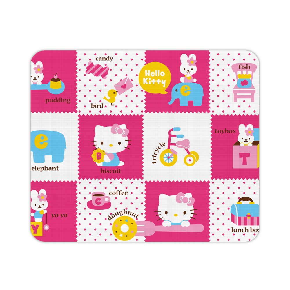（画像用） Hello Kitty ハローキティ マウスパッド ステッチ加工 ラバー素材 防水 滑り止め 超薄型 ゲーミング/オフィス対応