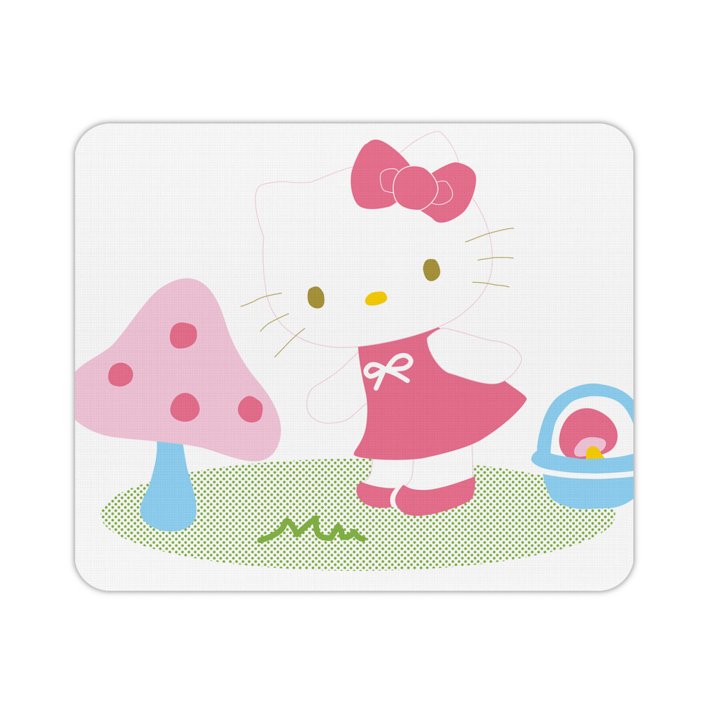 （画像用） Hello Kitty ハローキティ マウスパッド ステッチ加工 ラバー素材 防水 滑り止め 超薄型 ゲーミング/オフィス対応