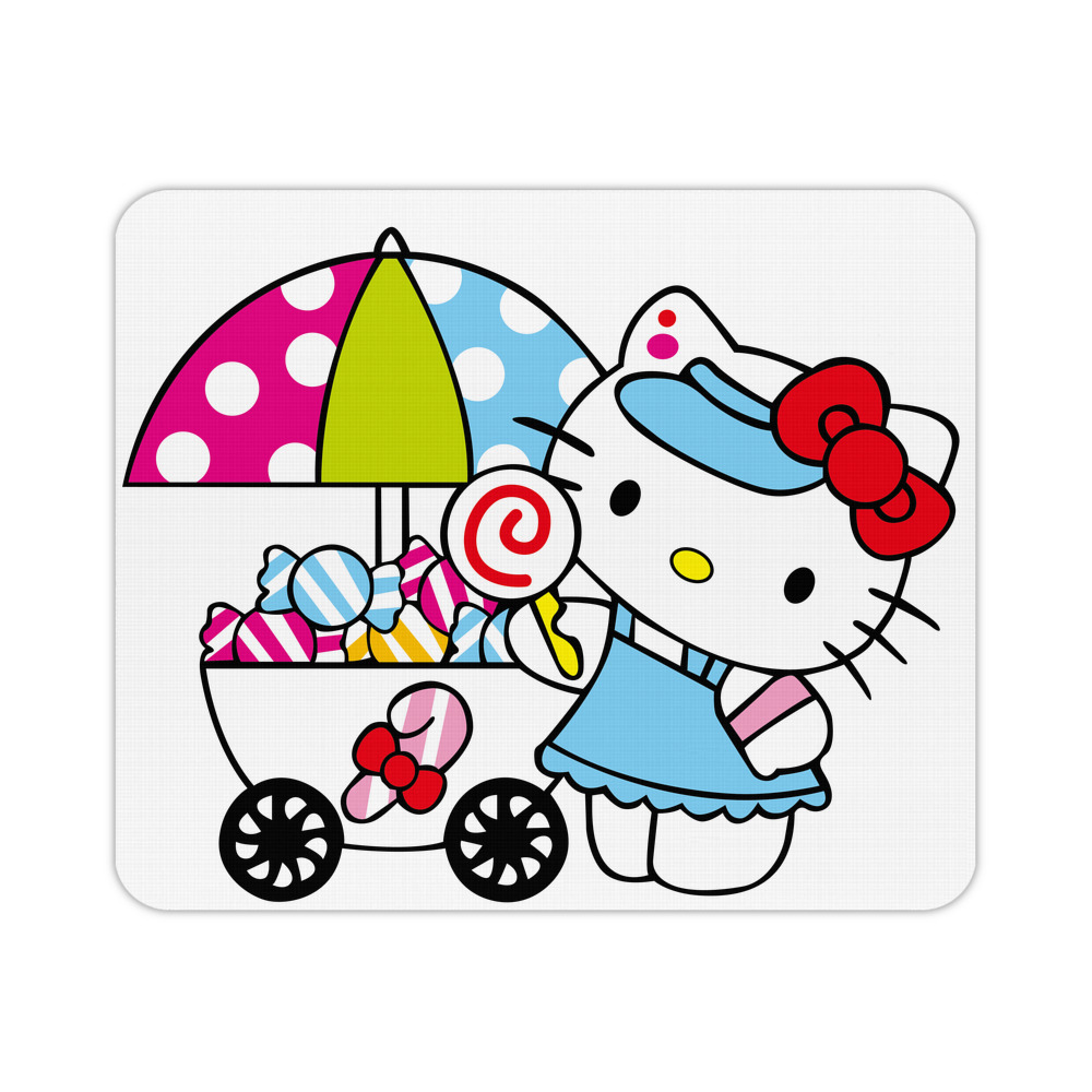 （画像用） Hello Kitty ハローキティ マウスパッド ステッチ加工 ラバー素材 防水 滑り止め 超薄型 ゲーミング/オフィス対応