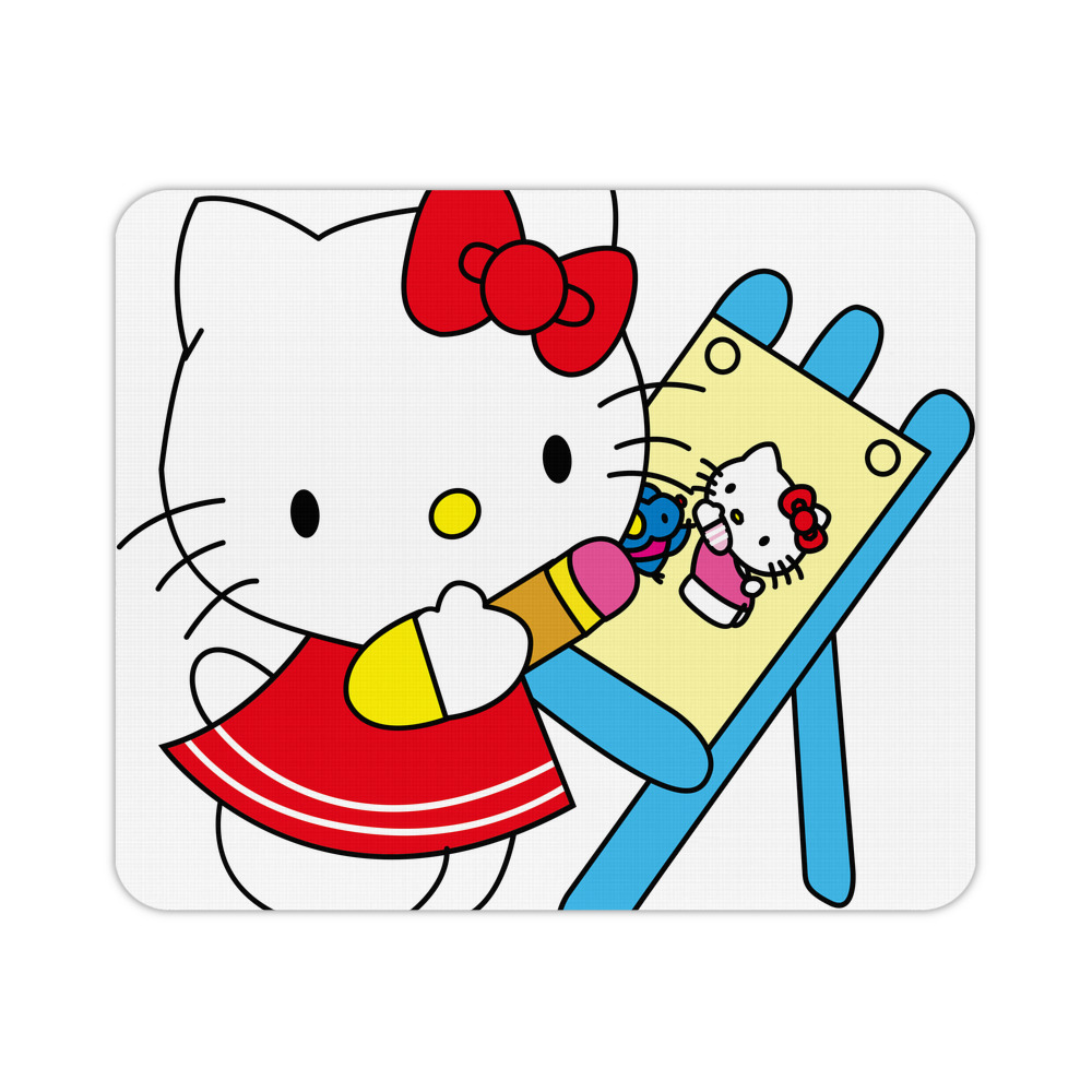 （画像用） Hello Kitty ハローキティ マウスパッド ステッチ加工 ラバー素材 防水 滑り止め 超薄型 ゲーミング/オフィス対応