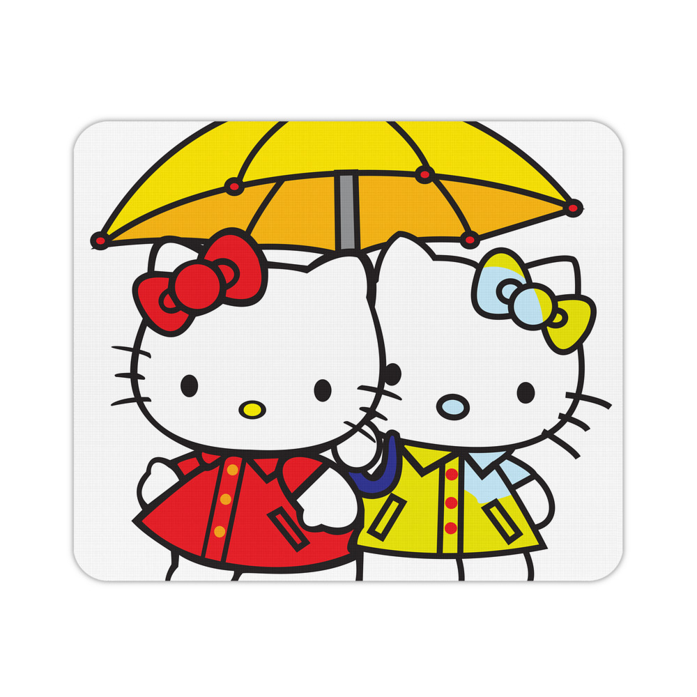 （画像用） Hello Kitty ハローキティ マウスパッド ステッチ加工 ラバー素材 防水 滑り止め 超薄型 ゲーミング/オフィス対応