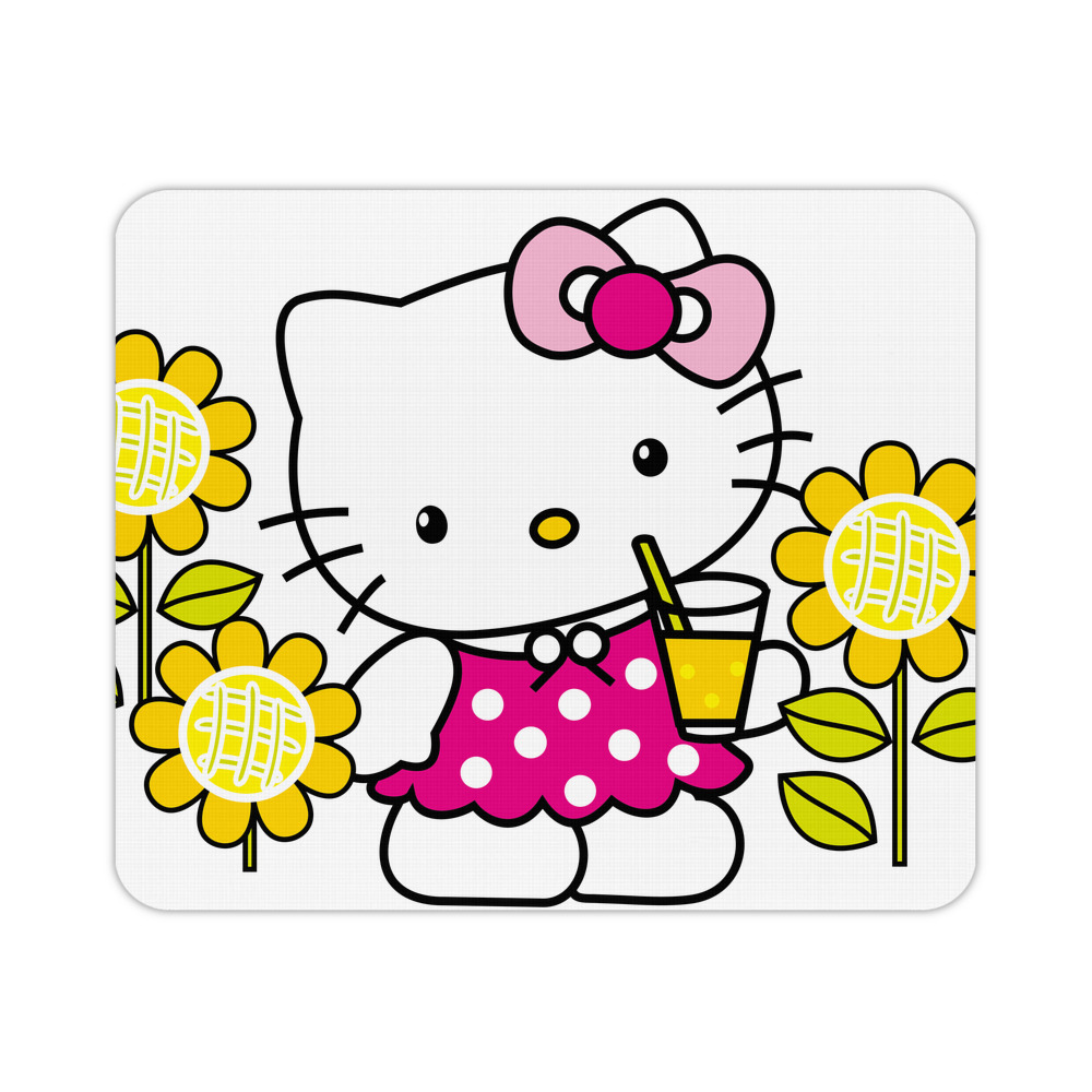 （画像用） Hello Kitty ハローキティ マウスパッド ステッチ加工 ラバー素材 防水 滑り止め 超薄型 ゲーミング/オフィス対応