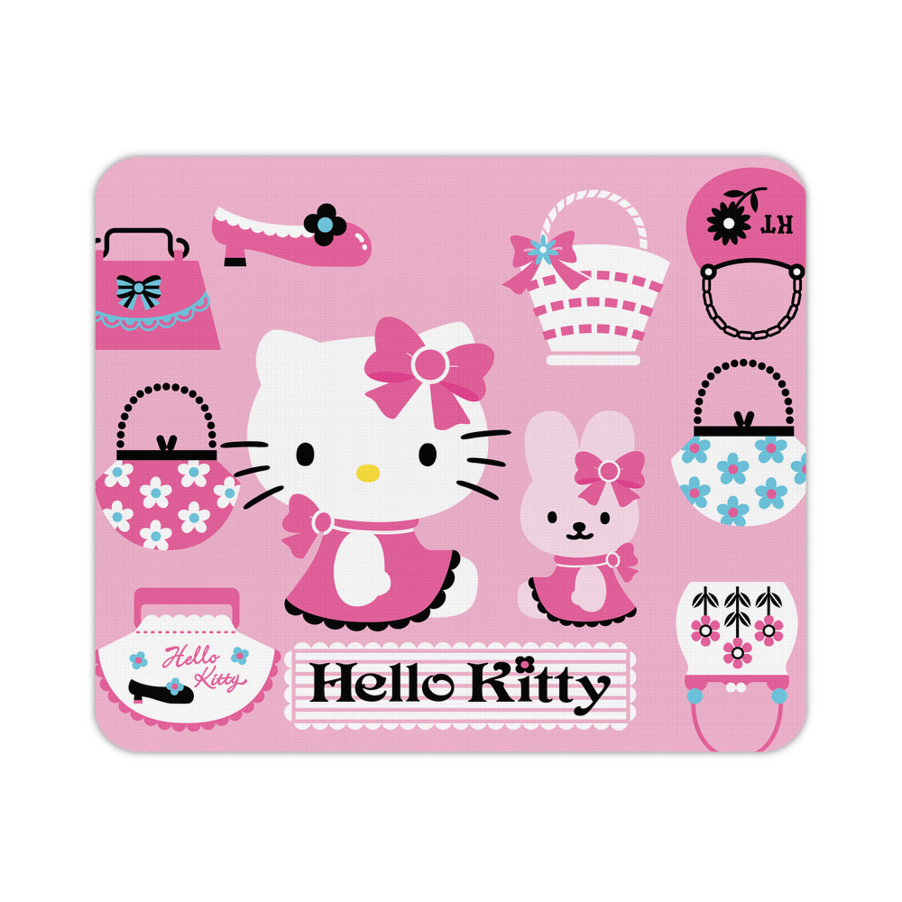 （画像用） Hello Kitty ハローキティ マウスパッド ステッチ加工 ラバー素材 防水 滑り止め 超薄型 ゲーミング/オフィス対応