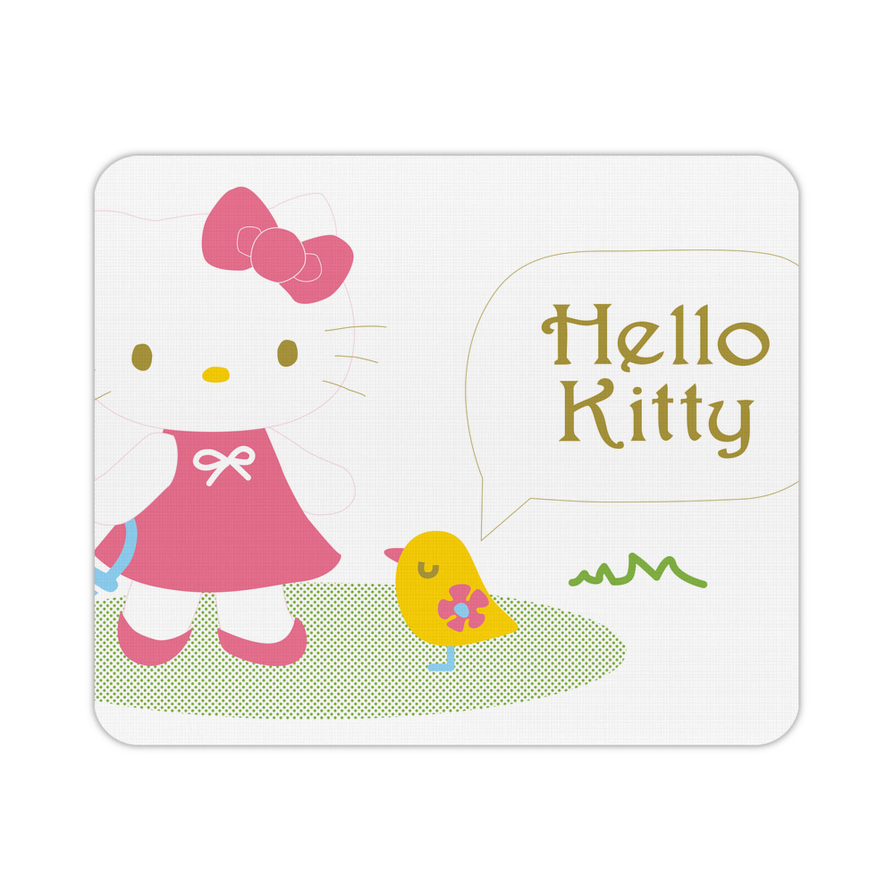 （画像用） Hello Kitty ハローキティ マウスパッド ステッチ加工 ラバー素材 防水 滑り止め 超薄型 ゲーミング/オフィス対応