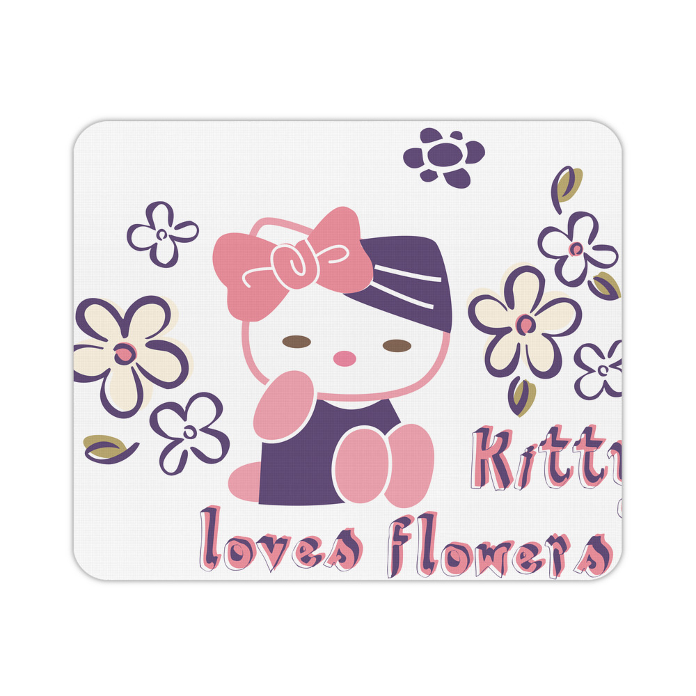 （画像用） Hello Kitty ハローキティ マウスパッド ステッチ加工 ラバー素材 防水 滑り止め 超薄型 ゲーミング/オフィス対応