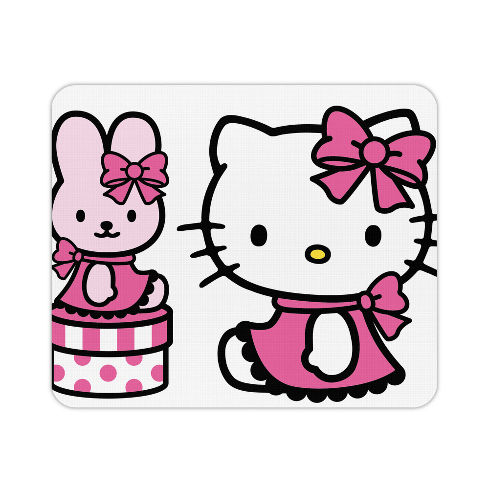 （画像用） Hello Kitty ハローキティ マウスパッド ステッチ加工 ラバー素材 防水 滑り止め 超薄型 ゲーミング/オフィス対応