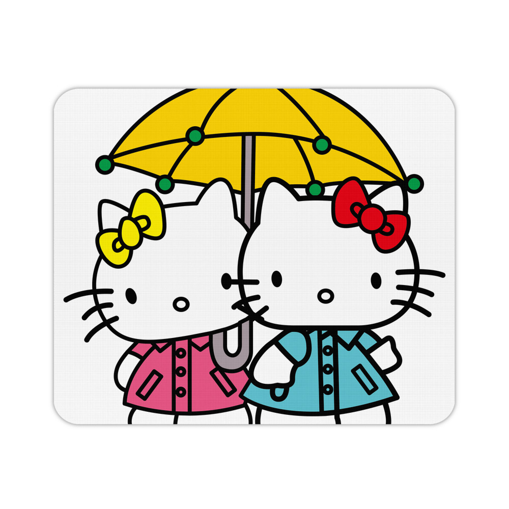 （画像用） Hello Kitty ハローキティ マウスパッド ステッチ加工 ラバー素材 防水 滑り止め 超薄型 ゲーミング/オフィス対応