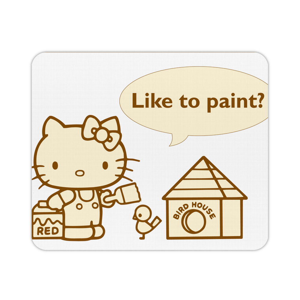 （画像用） Hello Kitty ハローキティ マウスパッド ステッチ加工 ラバー素材 防水 滑り止め 超薄型 ゲーミング/オフィス対応