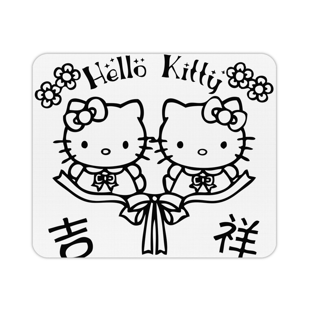 （画像用） Hello Kitty ハローキティ マウスパッド ステッチ加工 ラバー素材 防水 滑り止め 超薄型 ゲーミング/オフィス対応