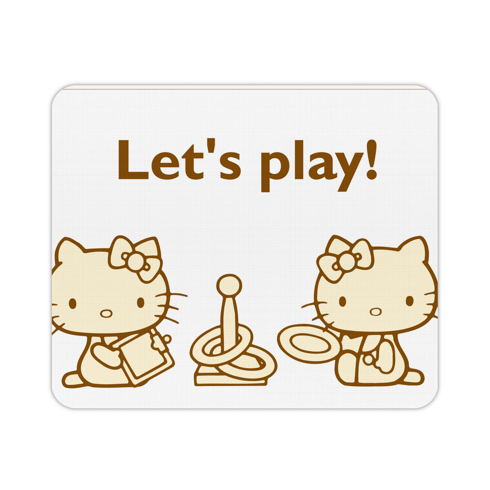 （画像用） Hello Kitty ハローキティ マウスパッド ステッチ加工 ラバー素材 防水 滑り止め 超薄型 ゲーミング/オフィス対応