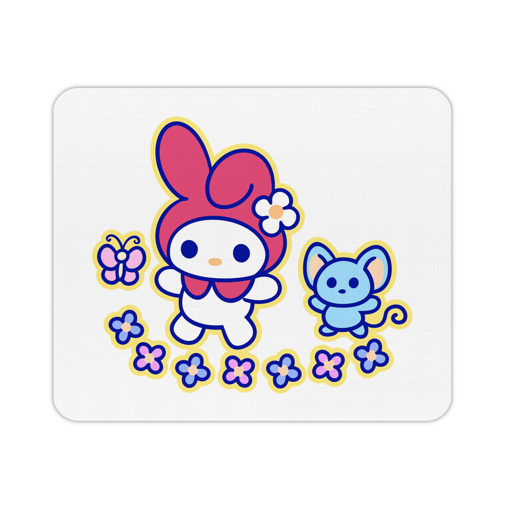 （画像用） Hello Kitty ハローキティ マウスパッド ステッチ加工 ラバー素材 防水 滑り止め 超薄型 ゲーミング/オフィス対応