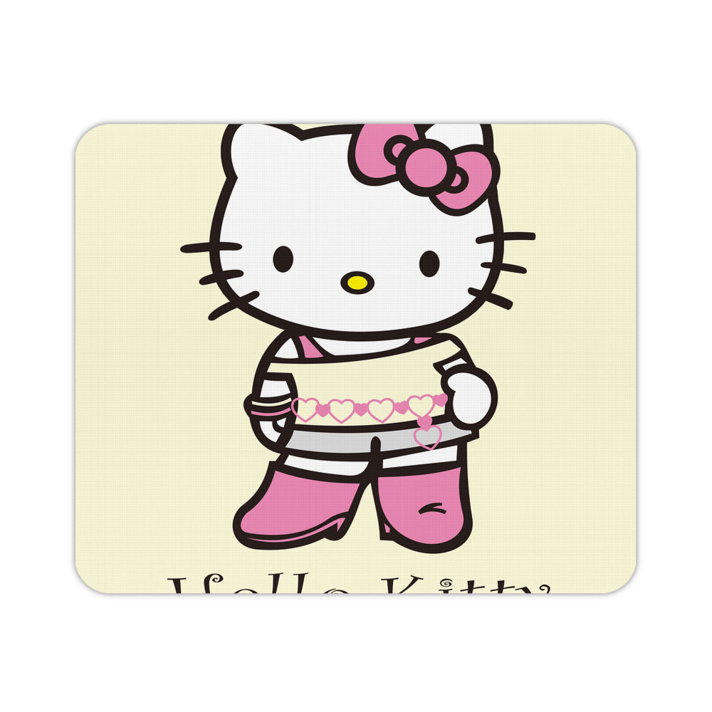 （画像用） Hello Kitty ハローキティ マウスパッド ステッチ加工 ラバー素材 防水 滑り止め 超薄型 ゲーミング/オフィス対応