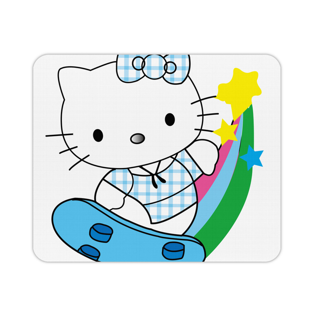 （画像用） Hello Kitty ハローキティ マウスパッド ステッチ加工 ラバー素材 防水 滑り止め 超薄型 ゲーミング/オフィス対応