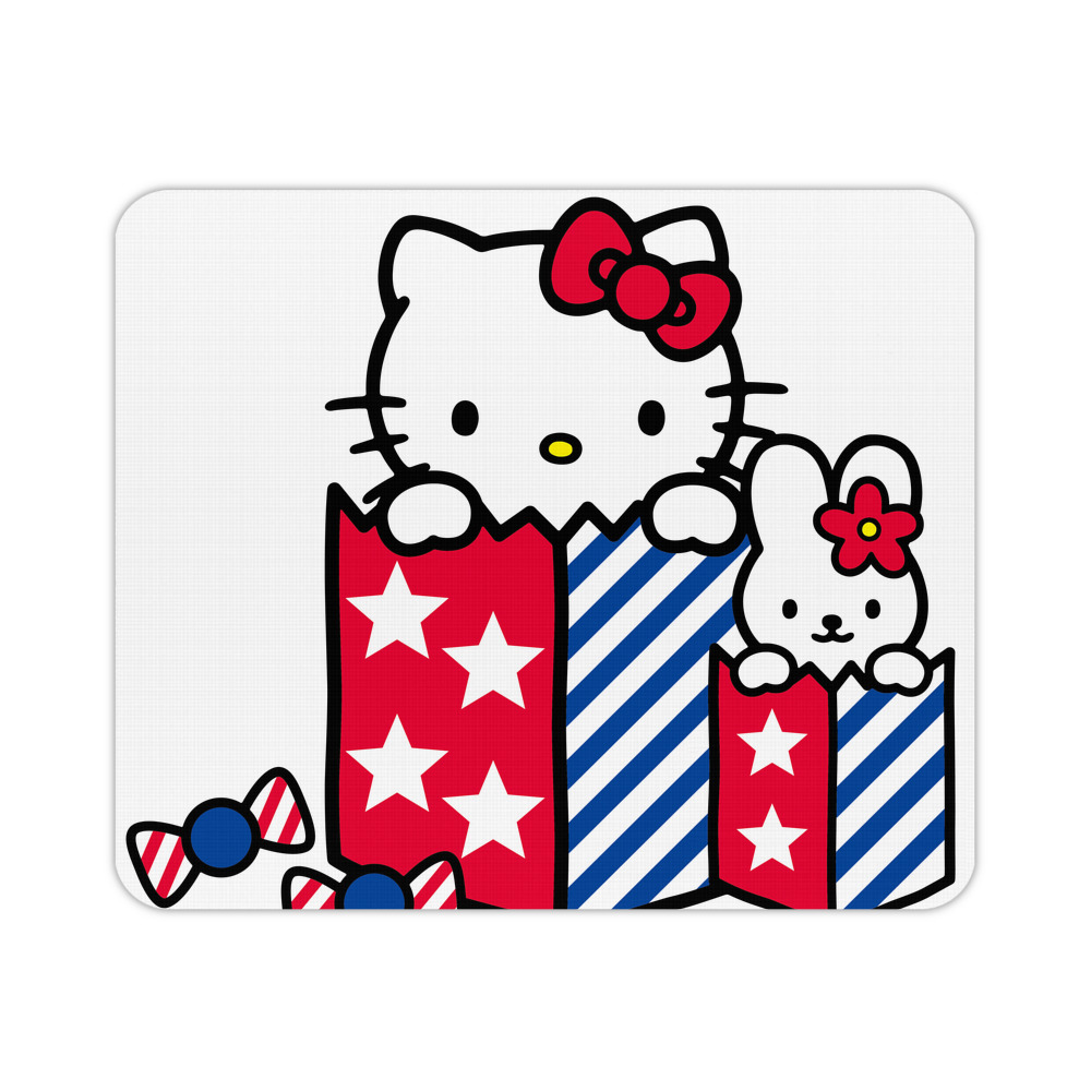 （画像用） Hello Kitty ハローキティ マウスパッド ステッチ加工 ラバー素材 防水 滑り止め 超薄型 ゲーミング/オフィス対応