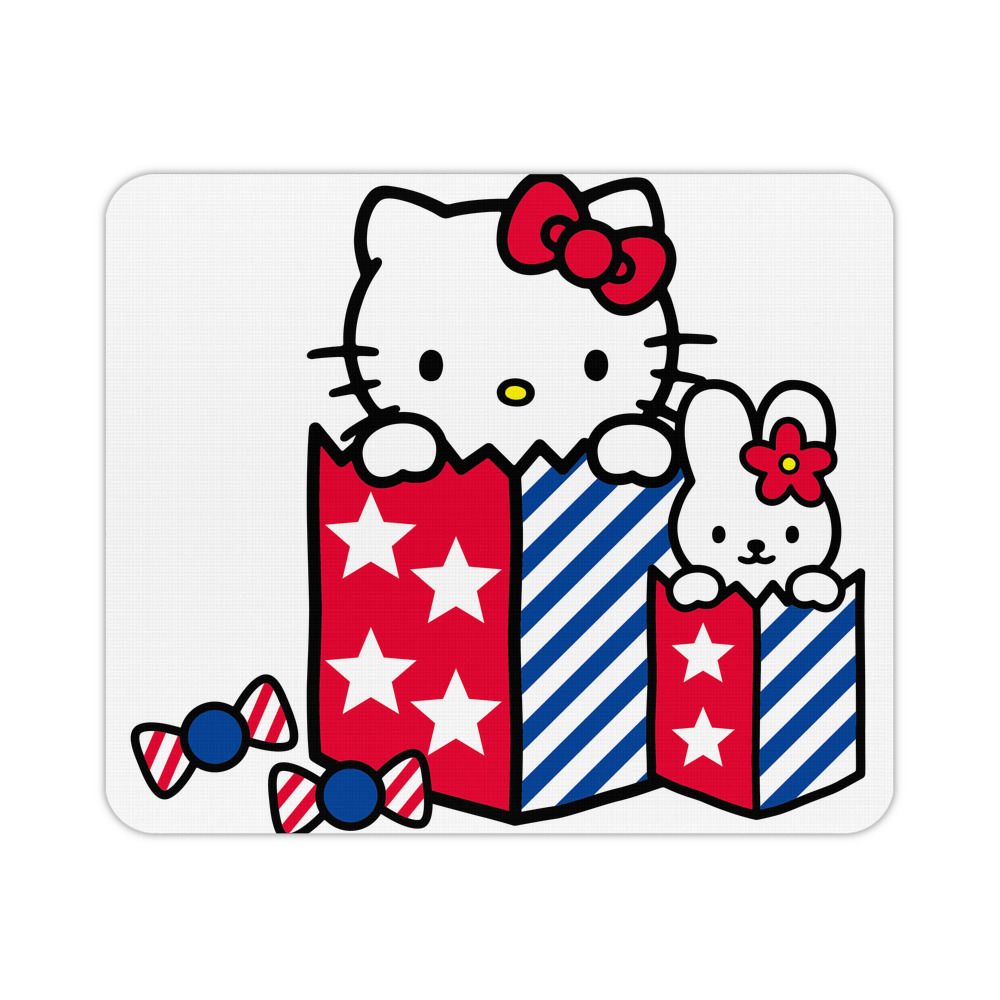 （画像用） Hello Kitty ハローキティ マウスパッド ステッチ加工 ラバー素材 防水 滑り止め 超薄型 ゲーミング/オフィス対応