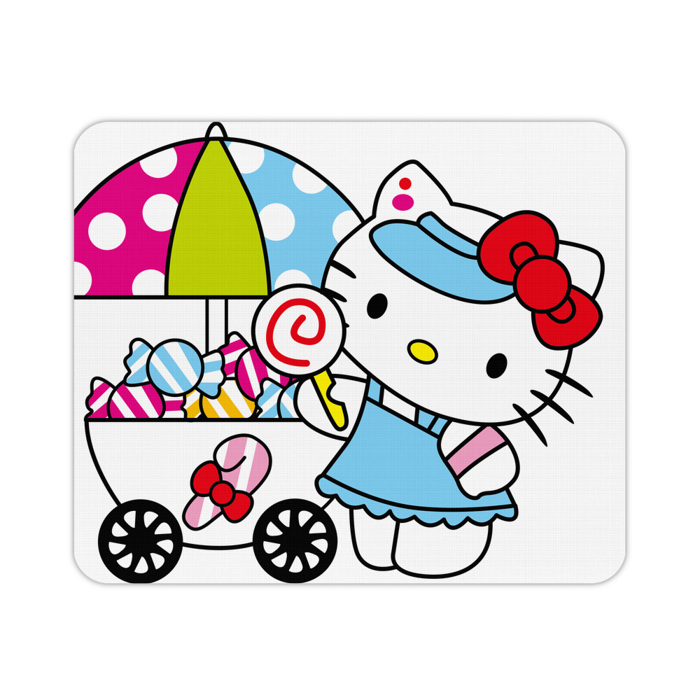 （画像用） Hello Kitty ハローキティ マウスパッド ステッチ加工 ラバー素材 防水 滑り止め 超薄型 ゲーミング/オフィス対応