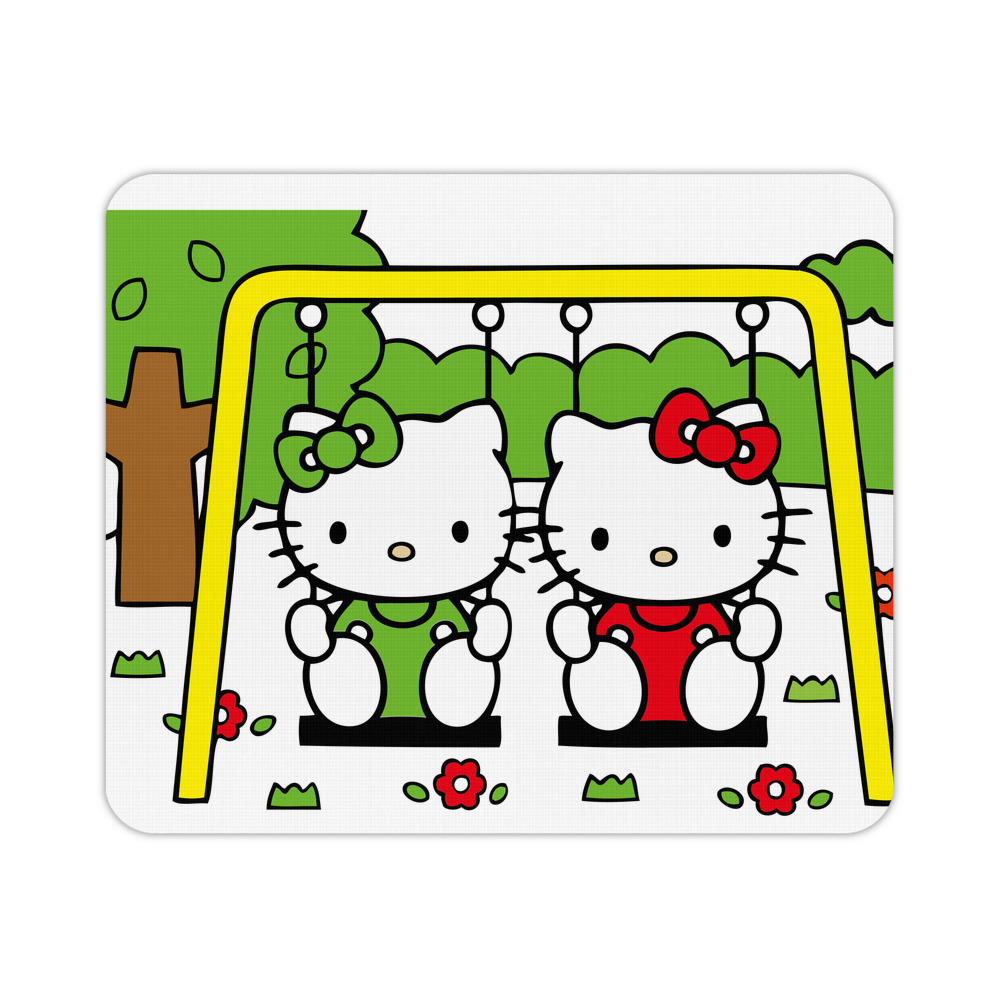 （画像用） Hello Kitty ハローキティ マウスパッド ステッチ加工 ラバー素材 防水 滑り止め 超薄型 ゲーミング/オフィス対応