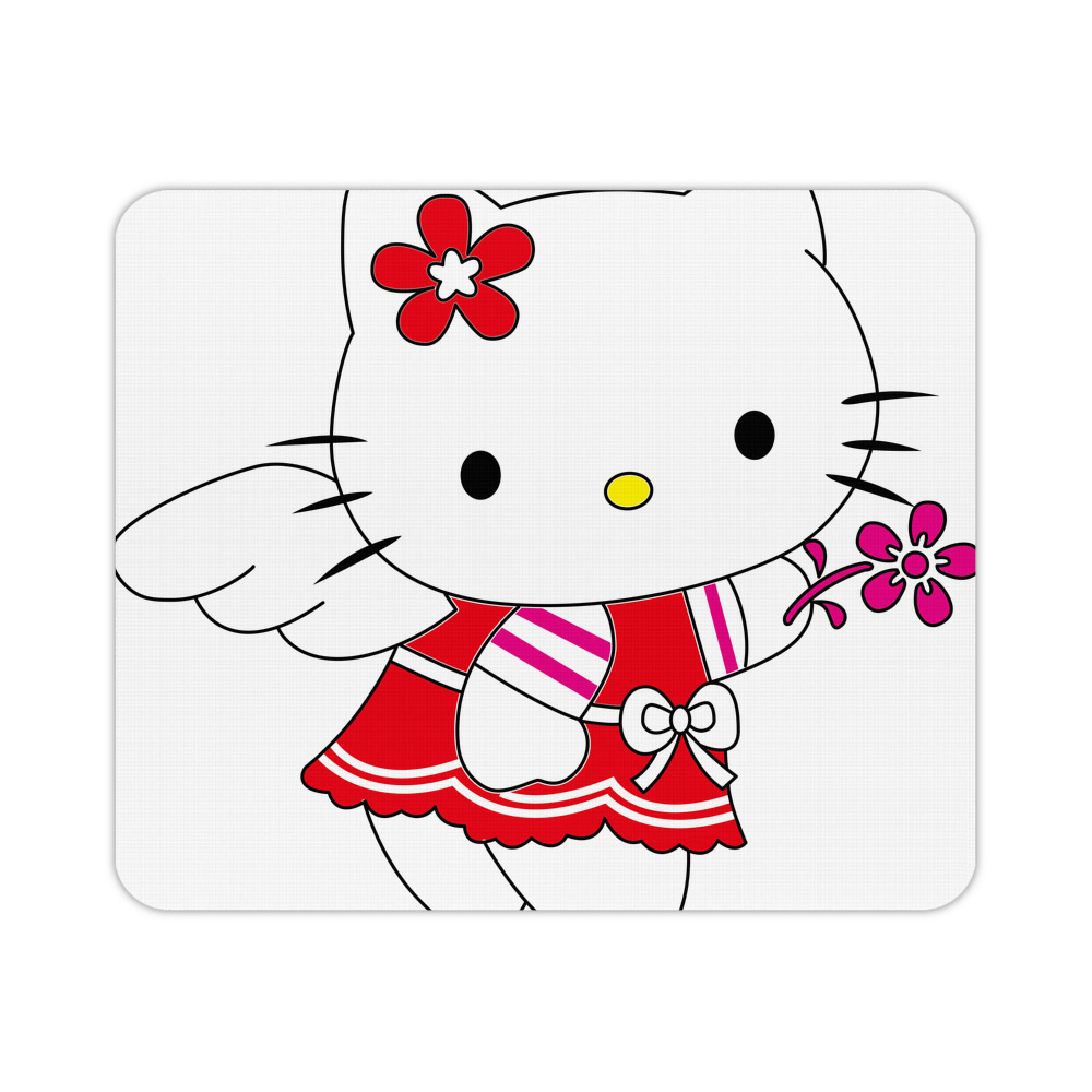 （画像用） Hello Kitty ハローキティ マウスパッド ステッチ加工 ラバー素材 防水 滑り止め 超薄型 ゲーミング/オフィス対応