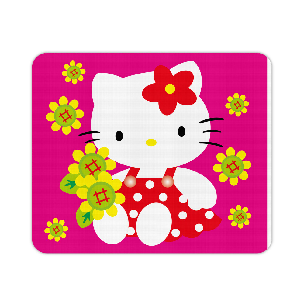 （画像用） Hello Kitty ハローキティ マウスパッド ステッチ加工 ラバー素材 防水 滑り止め 超薄型 ゲーミング/オフィス対応