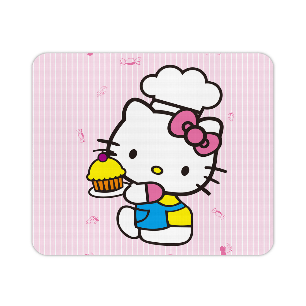 （画像用） Hello Kitty ハローキティ マウスパッド ステッチ加工 ラバー素材 防水 滑り止め 超薄型 ゲーミング/オフィス対応