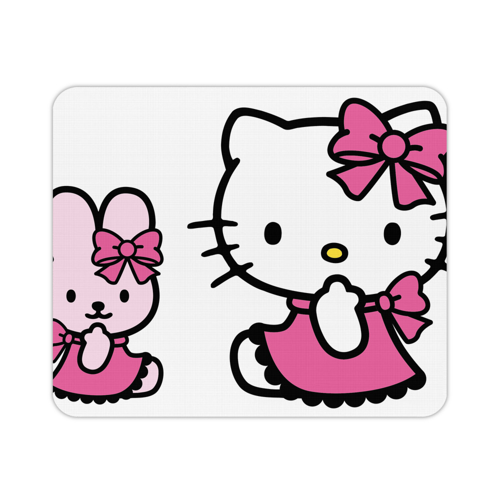 （画像用） Hello Kitty ハローキティ マウスパッド ステッチ加工 ラバー素材 防水 滑り止め 超薄型 ゲーミング/オフィス対応