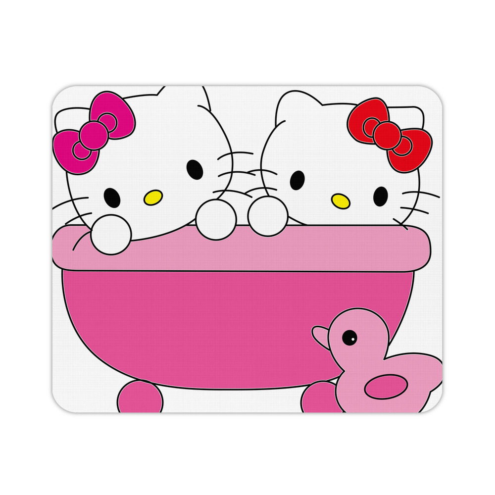 （画像用） Hello Kitty ハローキティ マウスパッド ステッチ加工 ラバー素材 防水 滑り止め 超薄型 ゲーミング/オフィス対応