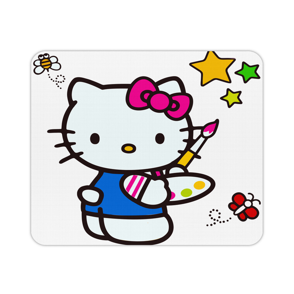 （画像用） Hello Kitty ハローキティ マウスパッド ステッチ加工 ラバー素材 防水 滑り止め 超薄型 ゲーミング/オフィス対応