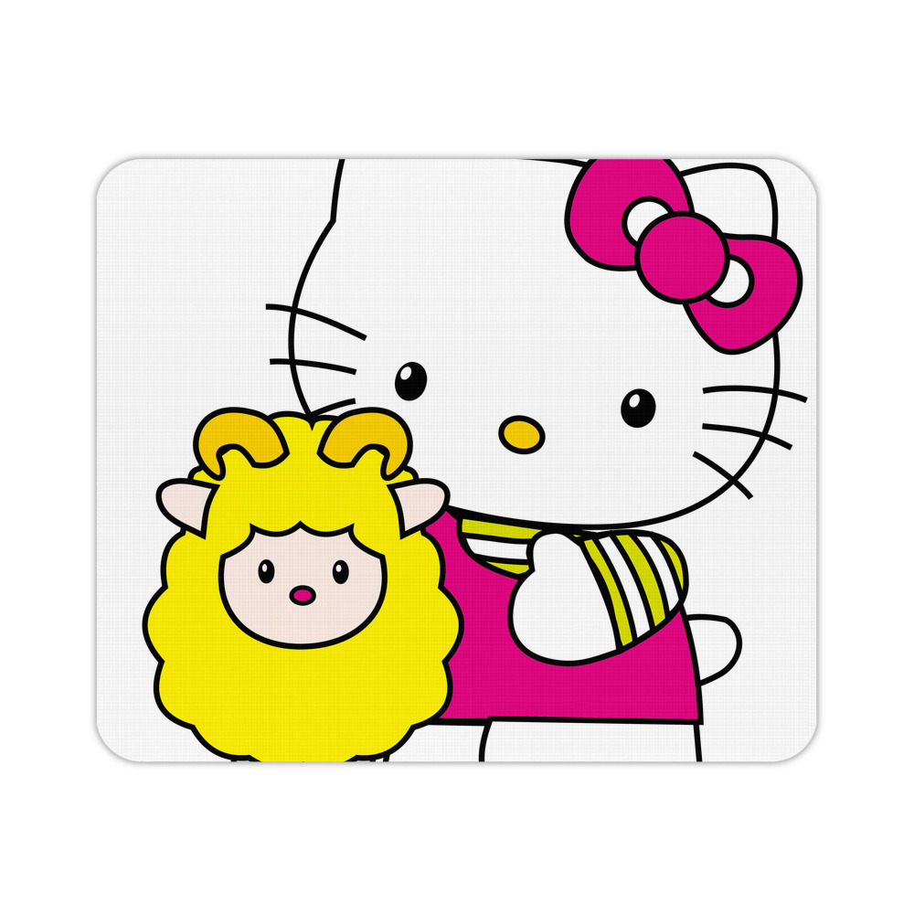 （画像用） Hello Kitty ハローキティ マウスパッド ステッチ加工 ラバー素材 防水 滑り止め 超薄型 ゲーミング/オフィス対応
