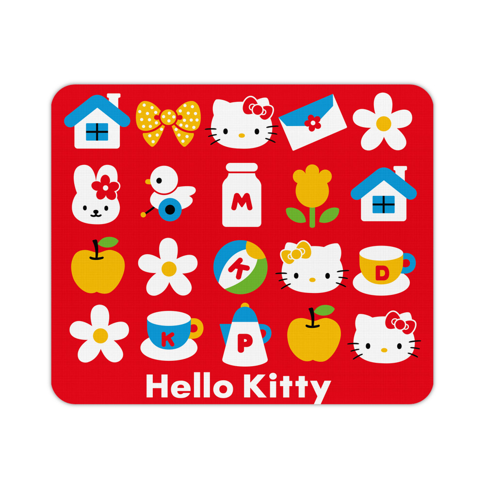 （画像用） Hello Kitty ハローキティ マウスパッド ステッチ加工 ラバー素材 防水 滑り止め 超薄型 ゲーミング/オフィス対応