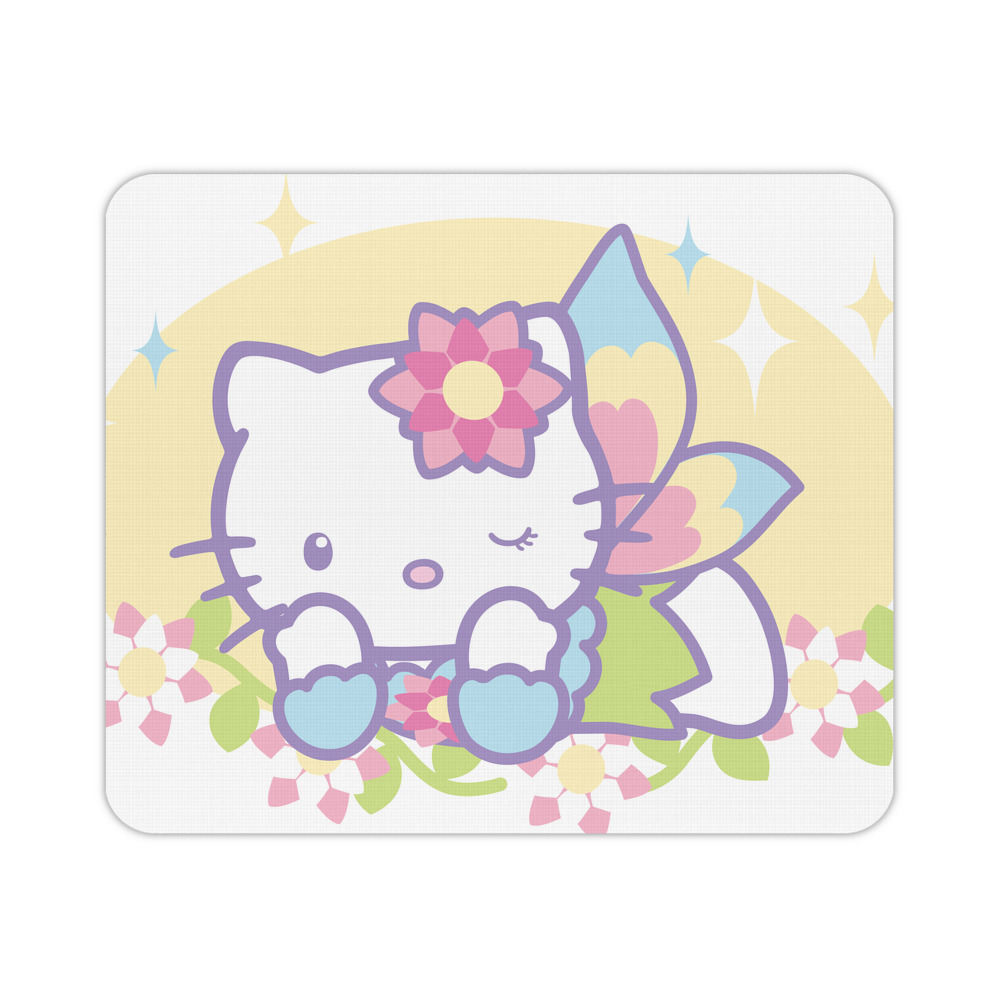 （画像用） Hello Kitty ハローキティ マウスパッド ステッチ加工 ラバー素材 防水 滑り止め 超薄型 ゲーミング/オフィス対応
