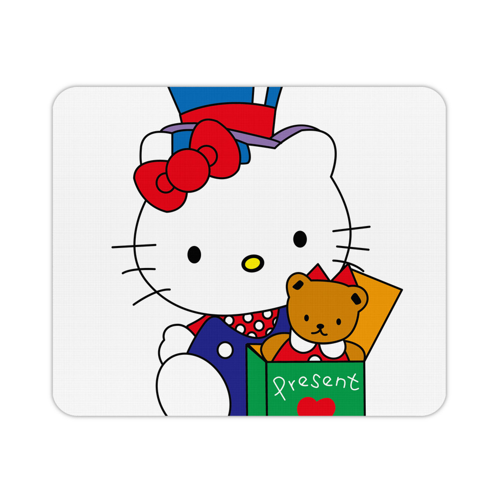 （画像用） Hello Kitty ハローキティ マウスパッド ステッチ加工 ラバー素材 防水 滑り止め 超薄型 ゲーミング/オフィス対応