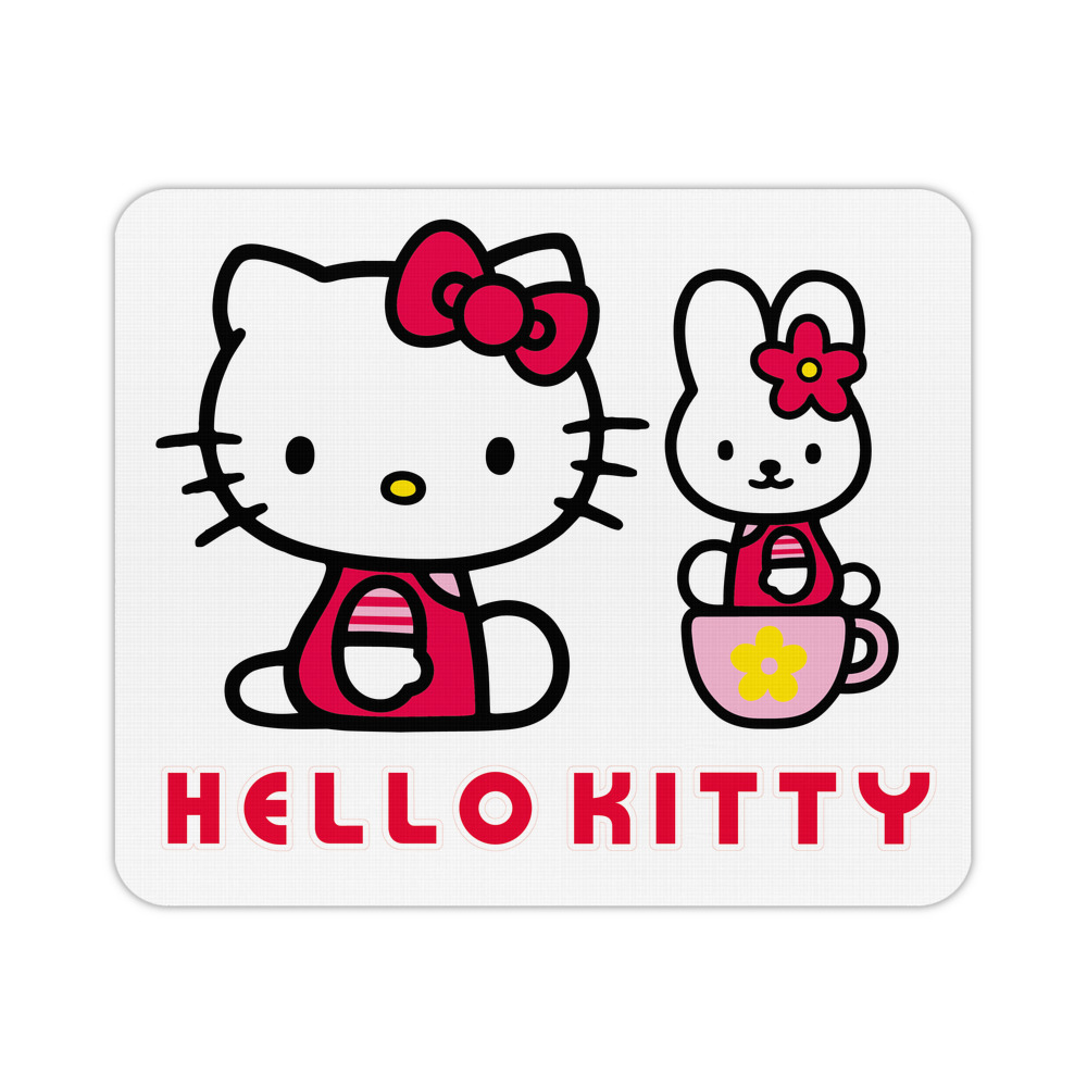 （画像用） Hello Kitty ハローキティ マウスパッド ステッチ加工 ラバー素材 防水 滑り止め 超薄型 ゲーミング/オフィス対応