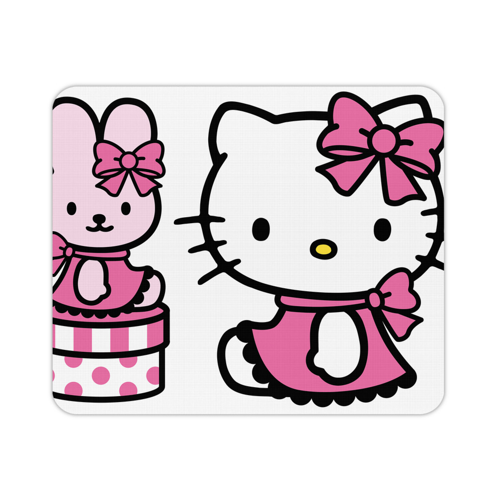 （画像用） Hello Kitty ハローキティ マウスパッド ステッチ加工 ラバー素材 防水 滑り止め 超薄型 ゲーミング/オフィス対応