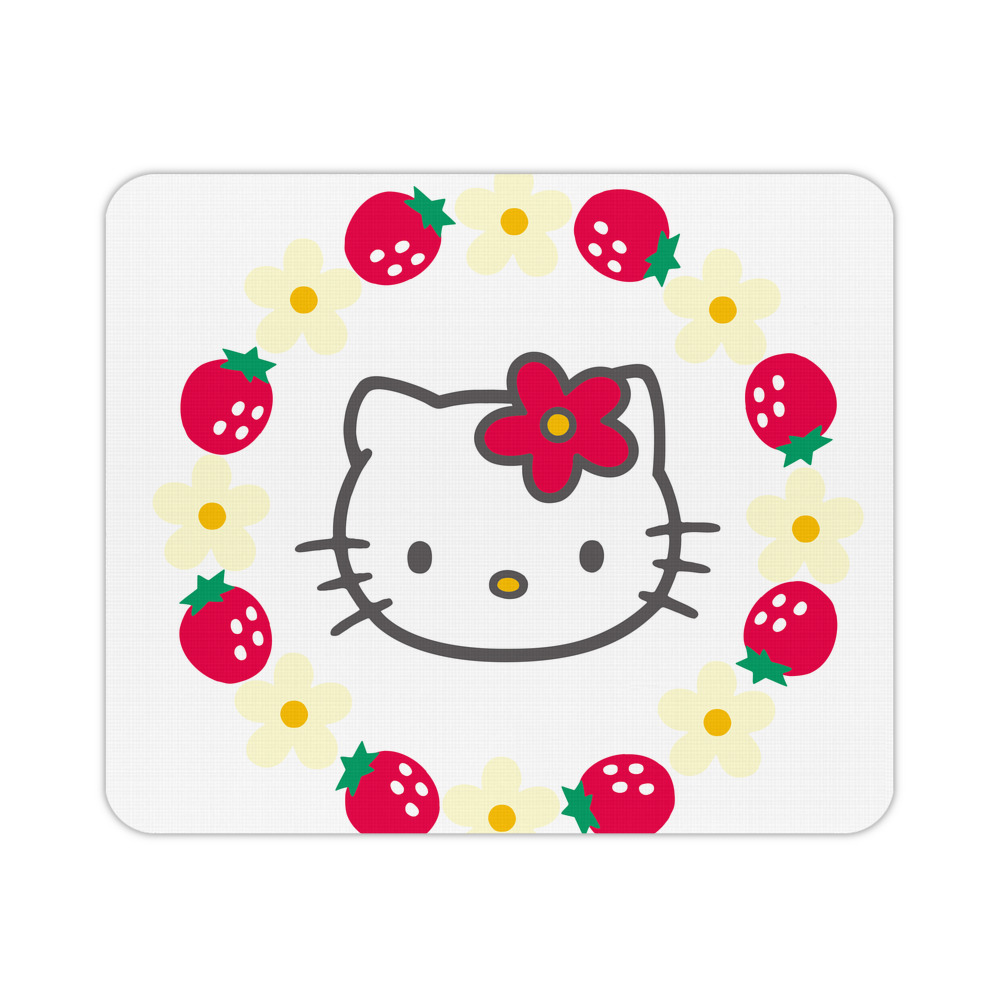 （画像用） Hello Kitty ハローキティ マウスパッド ステッチ加工 ラバー素材 防水 滑り止め 超薄型 ゲーミング/オフィス対応