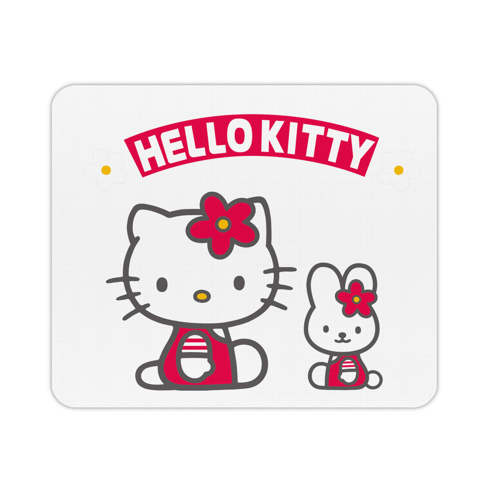 （画像用） Hello Kitty ハローキティ マウスパッド ステッチ加工 ラバー素材 防水 滑り止め 超薄型 ゲーミング/オフィス対応