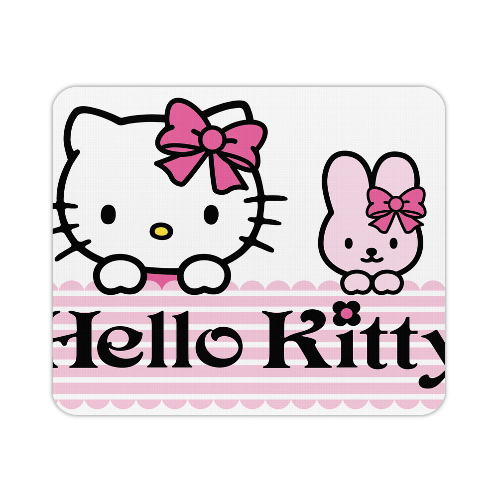 （画像用） Hello Kitty ハローキティ マウスパッド ステッチ加工 ラバー素材 防水 滑り止め 超薄型 ゲーミング/オフィス対応