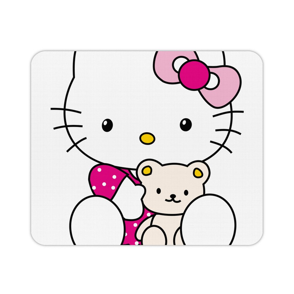 （画像用） Hello Kitty ハローキティ マウスパッド ステッチ加工 ラバー素材 防水 滑り止め 超薄型 ゲーミング/オフィス対応