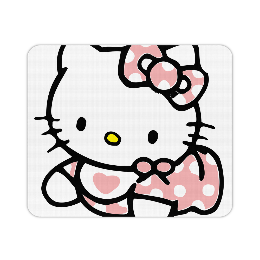 （画像用） Hello Kitty ハローキティ マウスパッド ステッチ加工 ラバー素材 防水 滑り止め 超薄型 ゲーミング/オフィス対応