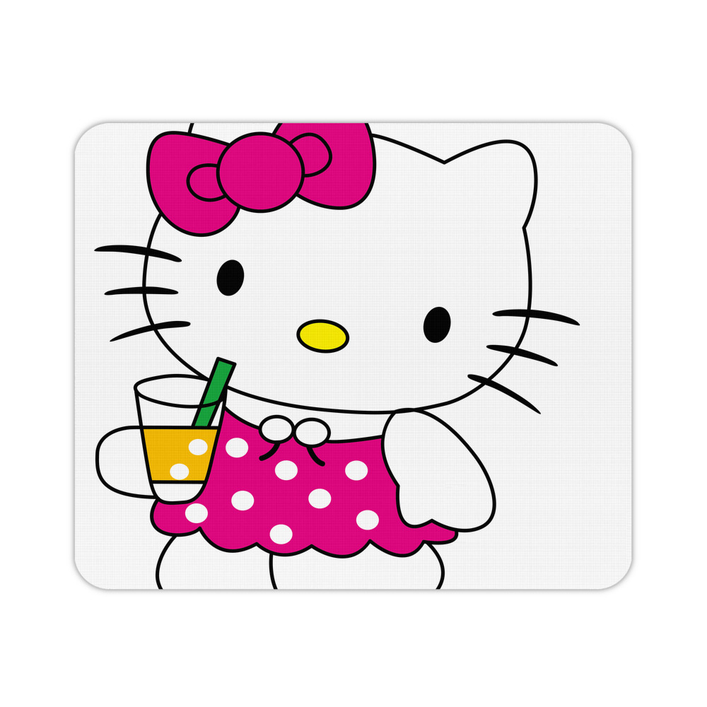 （画像用） Hello Kitty ハローキティ マウスパッド ステッチ加工 ラバー素材 防水 滑り止め 超薄型 ゲーミング/オフィス対応